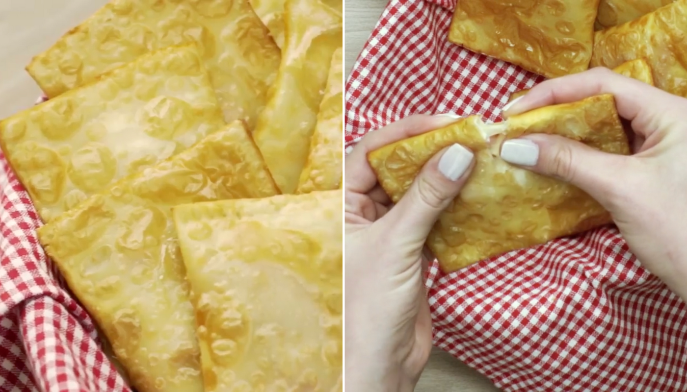 Pastel crocante e com muito recheio feito com massa para lasanha: aprenda a receita
