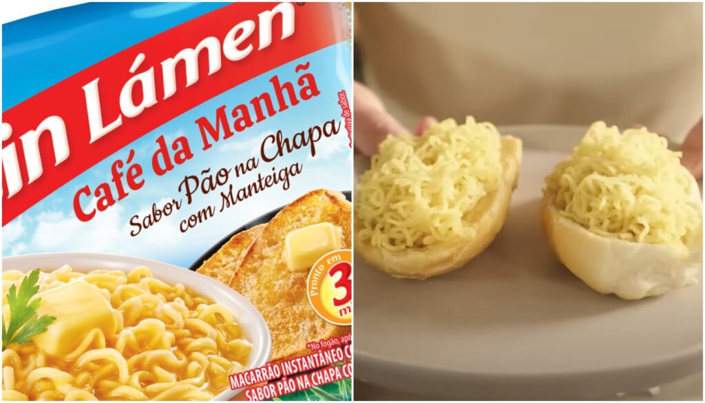 Miojo sabor pão na chapa inspirou receita de Jacquin (Crédito: Divulgação/Nissin)