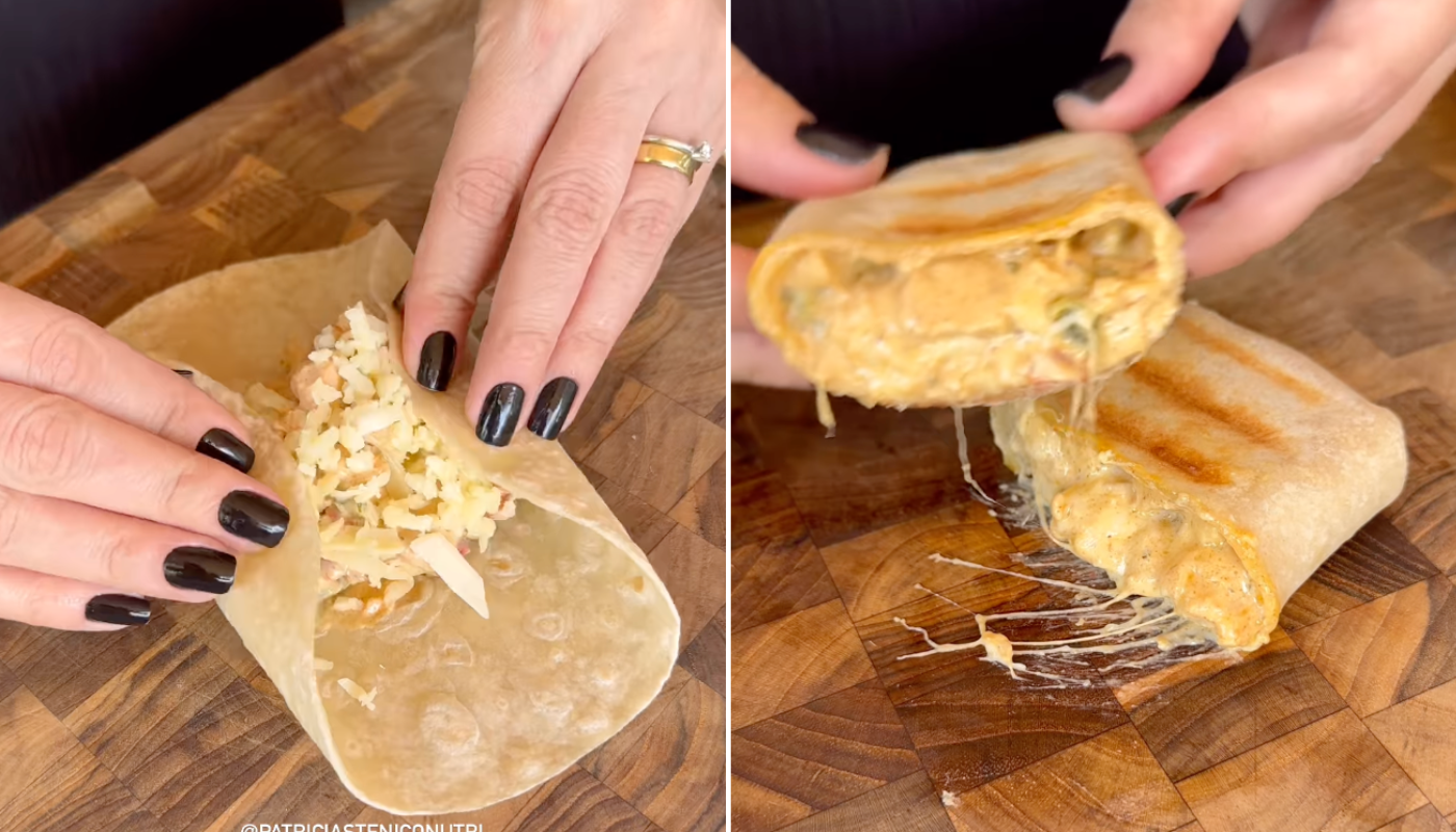 Wrap de frango cremoso: receita prática pode ser congelada para salvar nos dias corridos