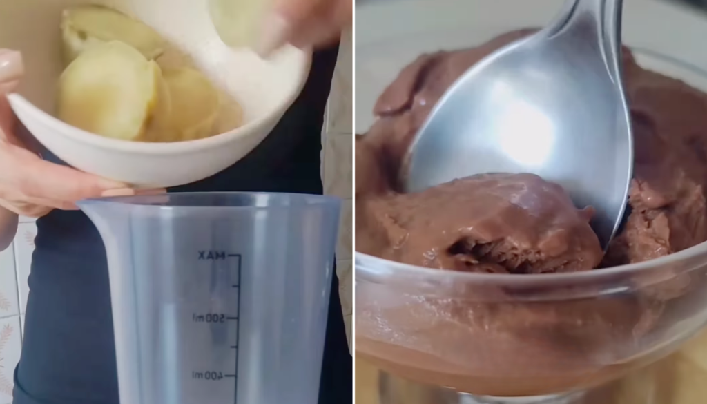 Sorvete de batata doce. (Crédito: Reprodução/Instagram @claudiasouzanutri)