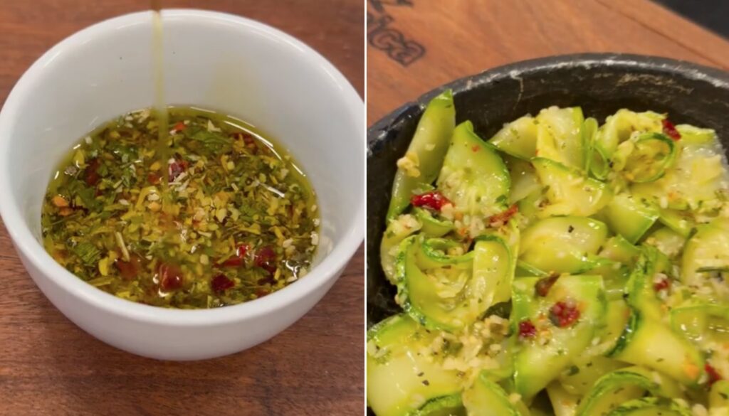 Abobrinha marinada no chimichurri (Crédito: Reprodução/Instagram @monica_f_guerra)