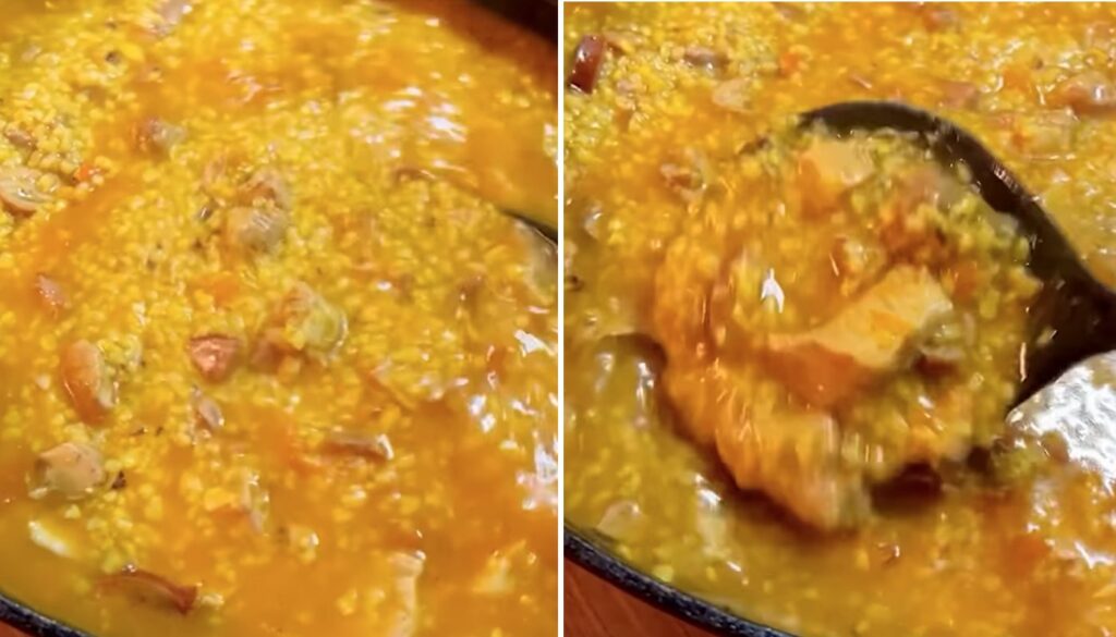 Canjiquinha com costelinha suína (Crédito: Reprodução/Instagram @saboresqueguardei)
