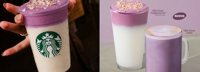 Bebida especial do Starbucks com ube