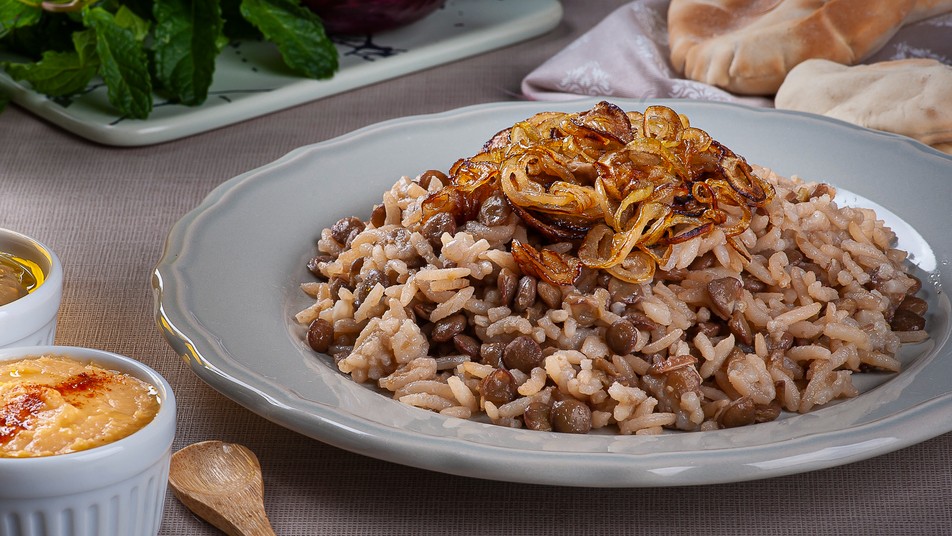 Arroz com lentilha