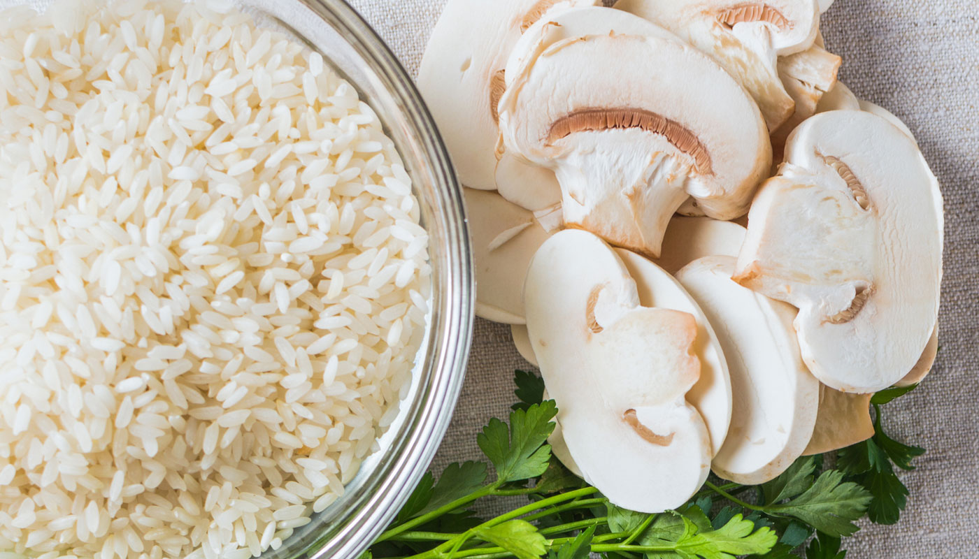 Arroz e champignon