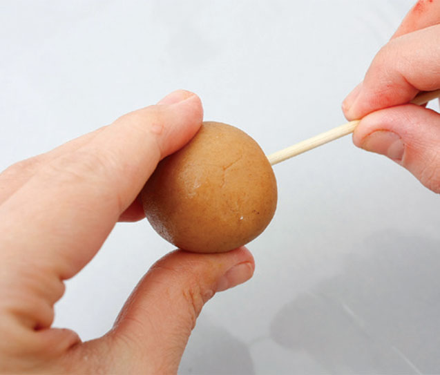 Cake pop decorado para Natal