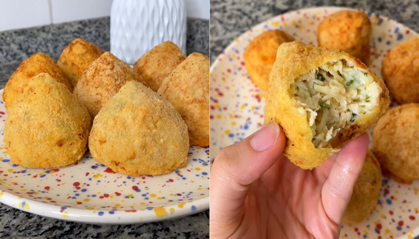Coxinha sem massa: influenciadora ensina receita cremosa com frango e catupiry