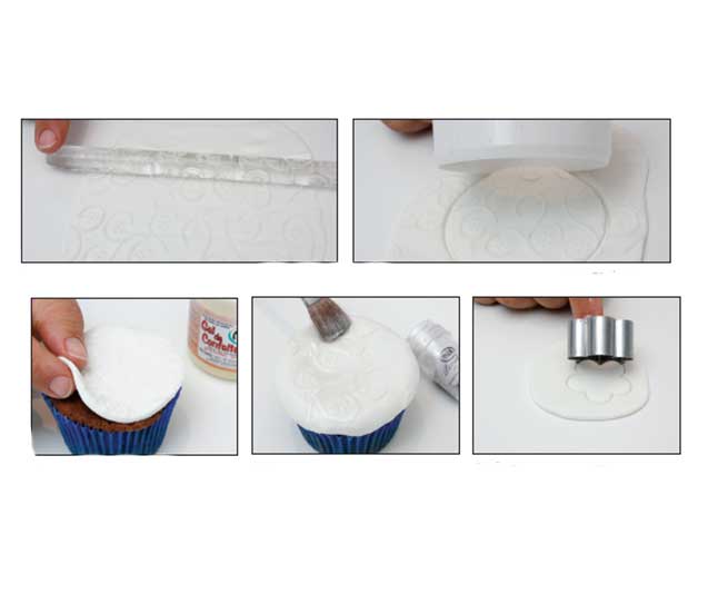 Cupcake decorado para batizado