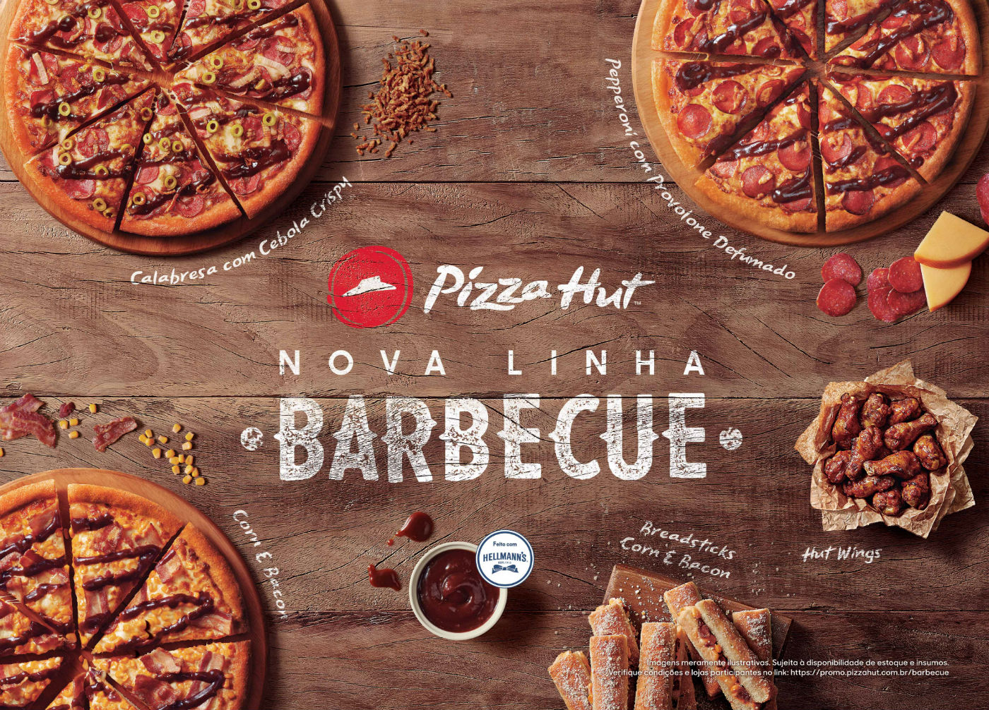 Pizza Hut lança linha com molho Barbecue: são 3 sabores de pizza e até coxas de frango