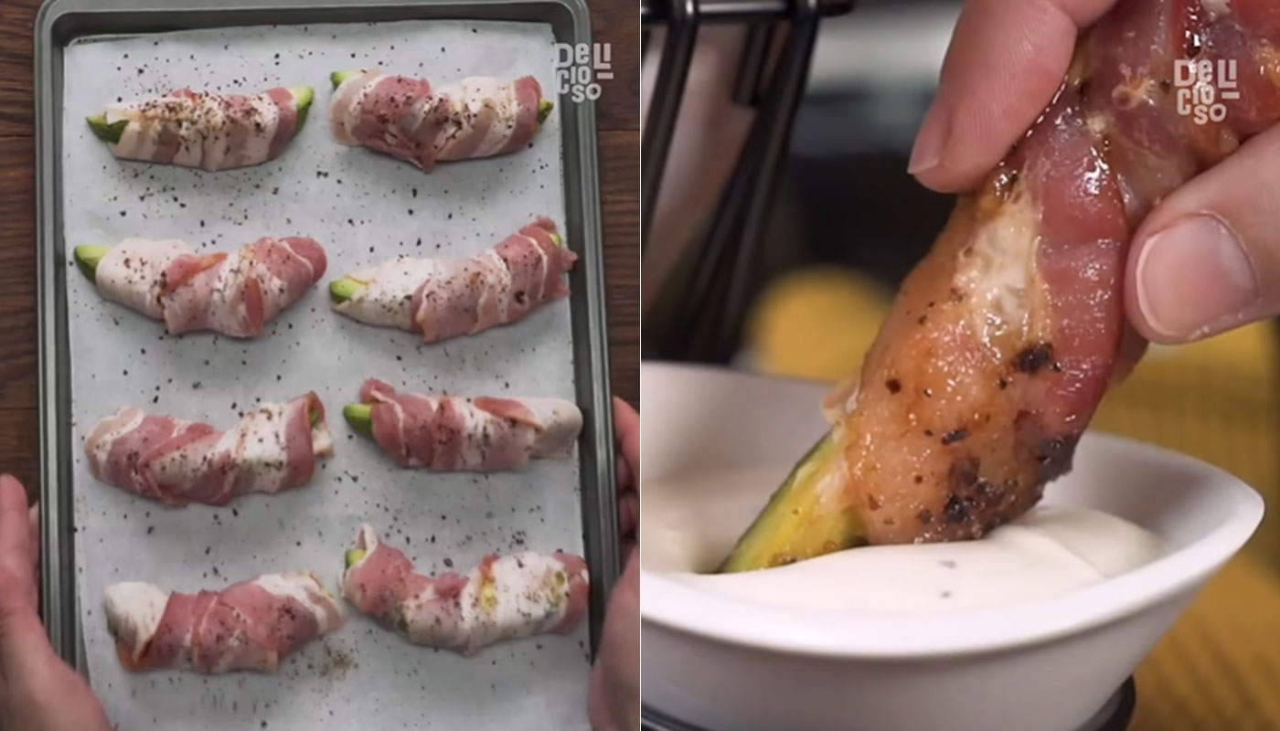 Petisco inusitado de abacate com bacon é superfácil de fazer e muito saboroso