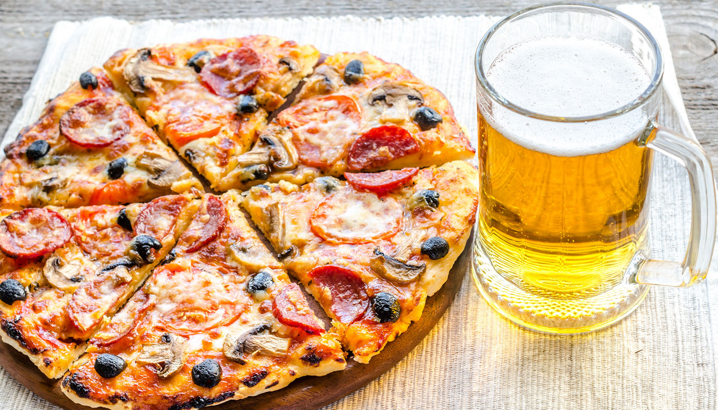 Pizza e cerveja